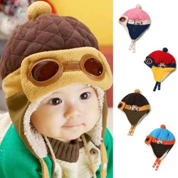 Baywell Winter Toddlers Warm Cap Hat Beanie Cool Lovely Baby Boy Girl Kids Infant Autumn Pilot Cap Children Kids Hat 4 Colors