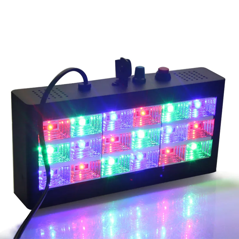 Sound music control 18W RGB Led stage Effect lighting DJ party show strobe Disco light 220V AC 110V Laser Projector Club Bar