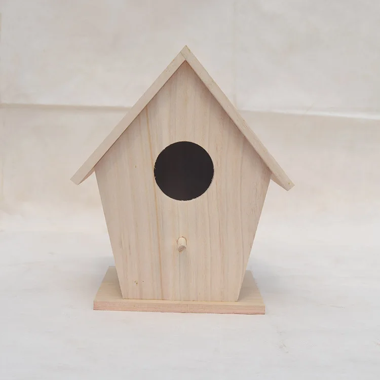 Wood parrot nest sparrow nest class peony breeding tiger box bird house wooden houses eaves outdoor birdhouse