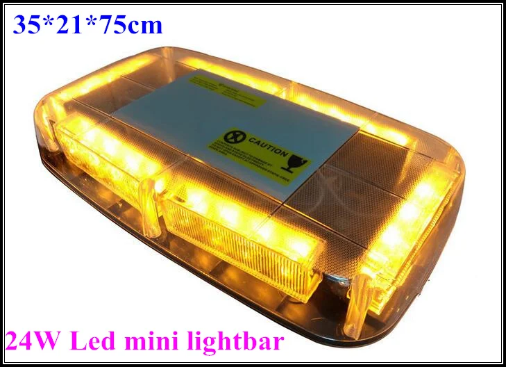 Higher star 30cm 24W Led car mini Emergency lights,warning light bar for  ambulance fire vehicles, waterproof