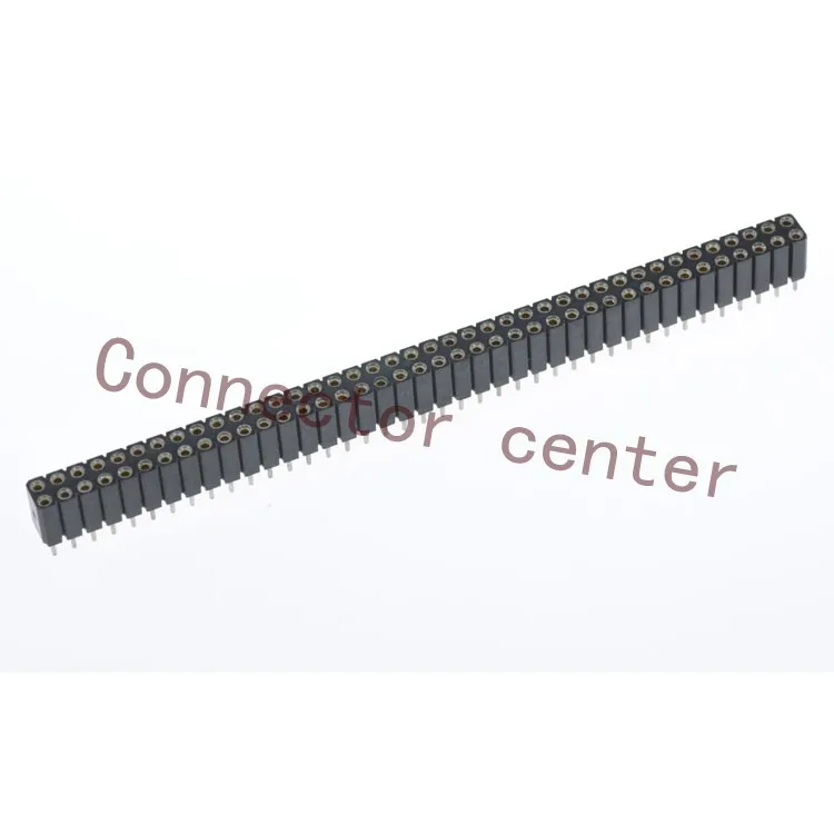 High Quality  Round Female Pin Header 2.54mm Pitch 2*40 80Pin  Plastic Height 7mm Single Row Round Pin Socket