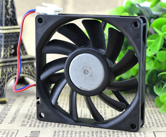 Genuine  80*80*15 12V 0.09A 109P0812M706 8CM 2 wire mute cooling fan