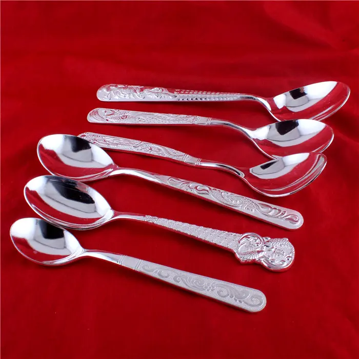 Silver soup tableware spoon coffee spoon tableware supplies