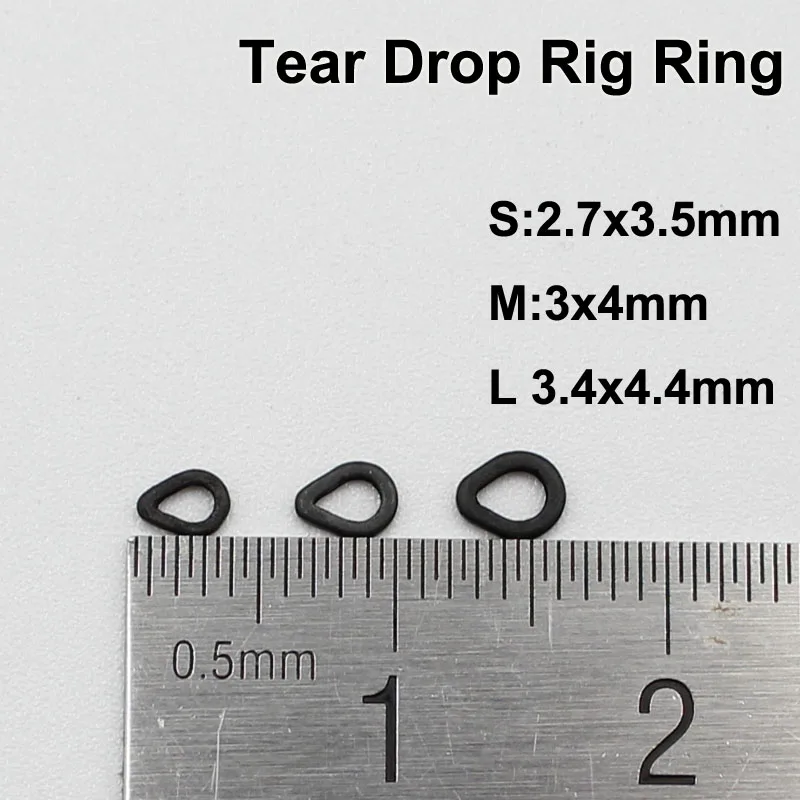 50PCS Carp Fishing Accessories Rig Rings Round Oval Tear Drop Hair Rig Blow Back Rig Micro Ring Terminal End Tackle Equipment