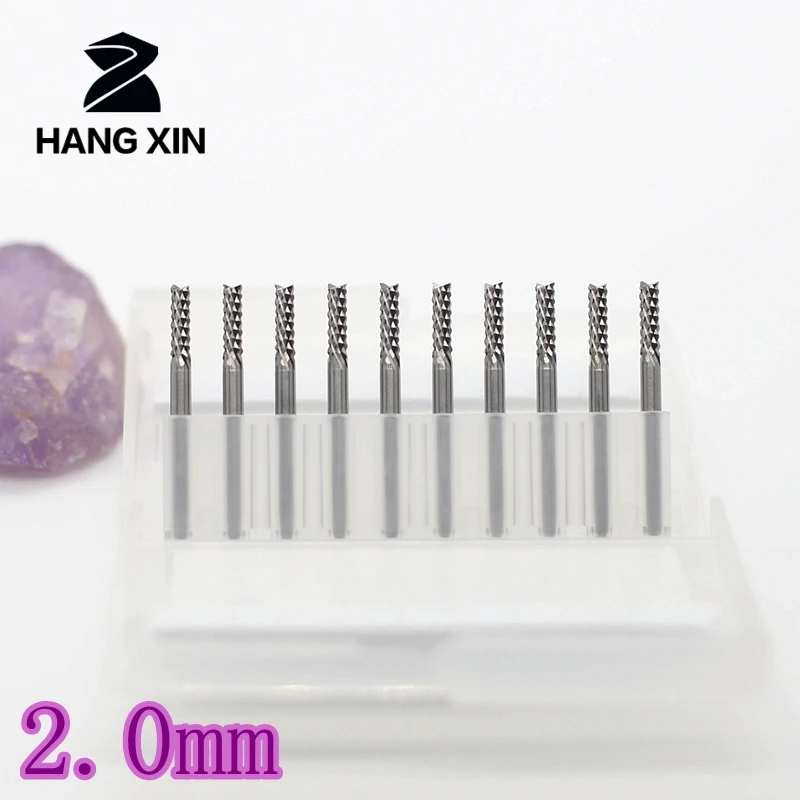 10PCS tungsten carbide lower left cutting corn end mill 0.8mm -3.175mm CNC end mill Strawberry router tool Woodworking tools