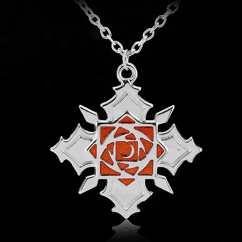 Anime Vampire Knight Rose Logo Metal Necklace Yuki Kaname Zero Yuuki Manga Necklace Charm Pendant