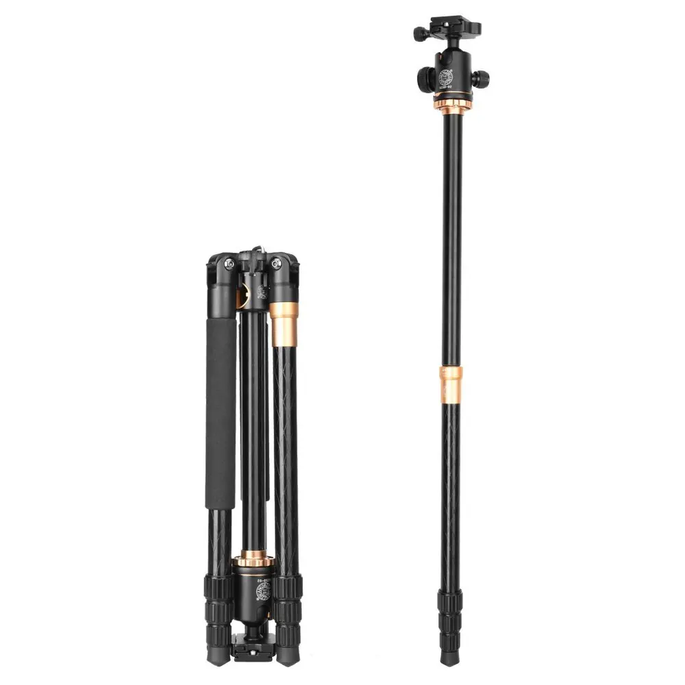 Q999H Horizontal Arm Professional Camera Tripod Portable Travel Tripod Stand with Ball Head For Canon Nikon Sony DSLR DV Tripod