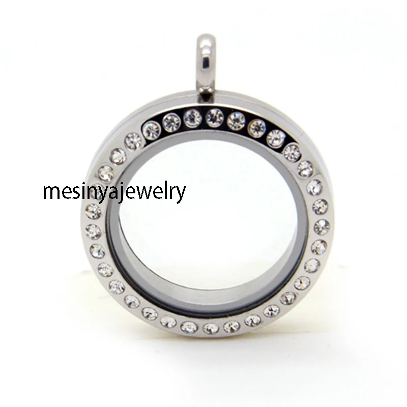 

10pcs 25mm Screw Closure Stainless Steel Glass Locket For Custom Floating Charms Keepsake Xmas Gift Mother's Gift