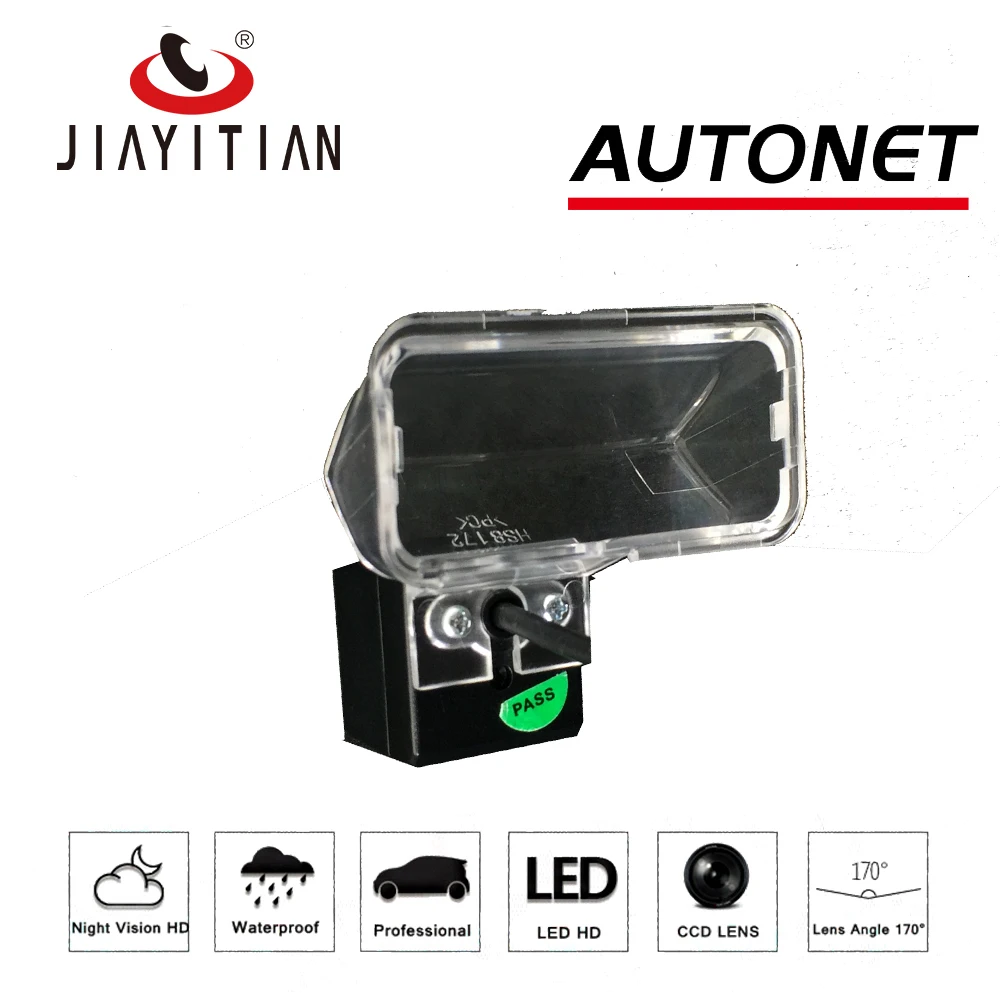 Cámara de visión nocturna para coche, videocámara de respaldo para Peugeot 206, 207, 407, sedán, CCD, 4LED, asistencia de estacionamiento impermeable