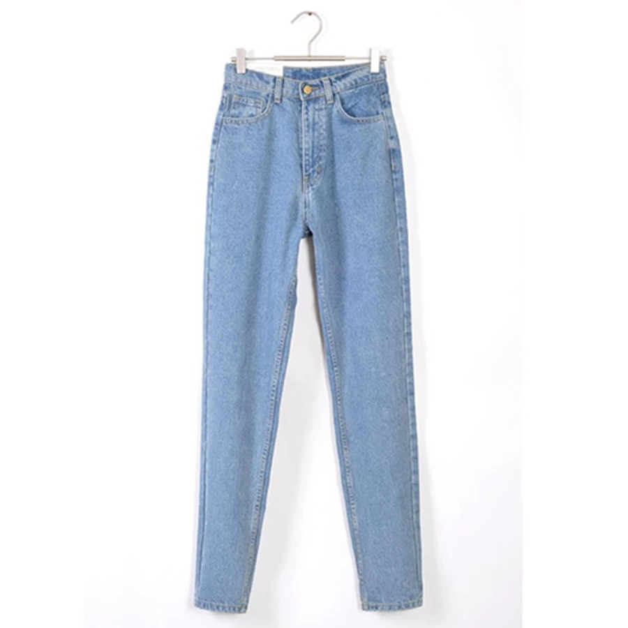 Vintage high waist jeans woman 2022 skinny black blue mom boyfriend jeans for women denim pants female trousers streetwear