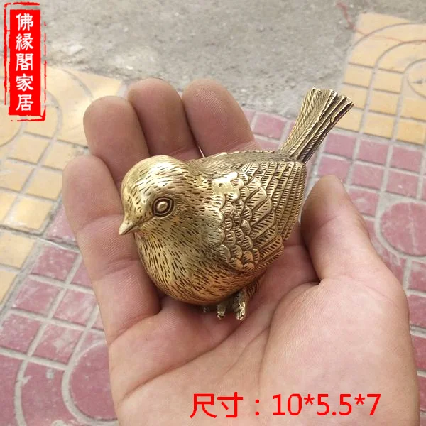 A copper bronze crafts copper sparrow bird decoration Feng Shui sparrow Home Furnishing furnishings decorative gift