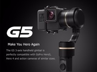 FeiyuTech official store fy G5 3-axis handheld gimbal for gopro hero 5 and other action cameras splashproof FY G5 gimbal