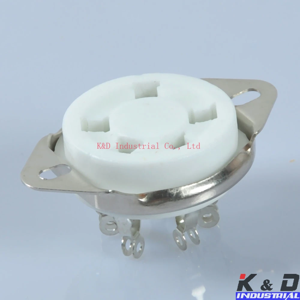 

5PCS US Style 5Pin HIFI DIY Parts Silver Ceramic Tube Socket
