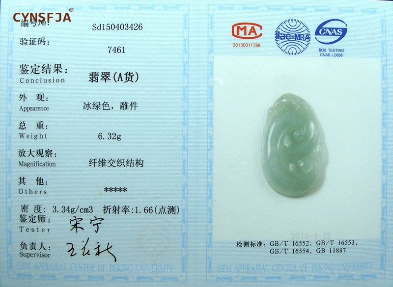 CYNSFJA Real Certified Natural A Grade Burmese Jadeite Ruyi Jade Pendant Amulet Green High Quality Hand Carved Artwork Best Gift