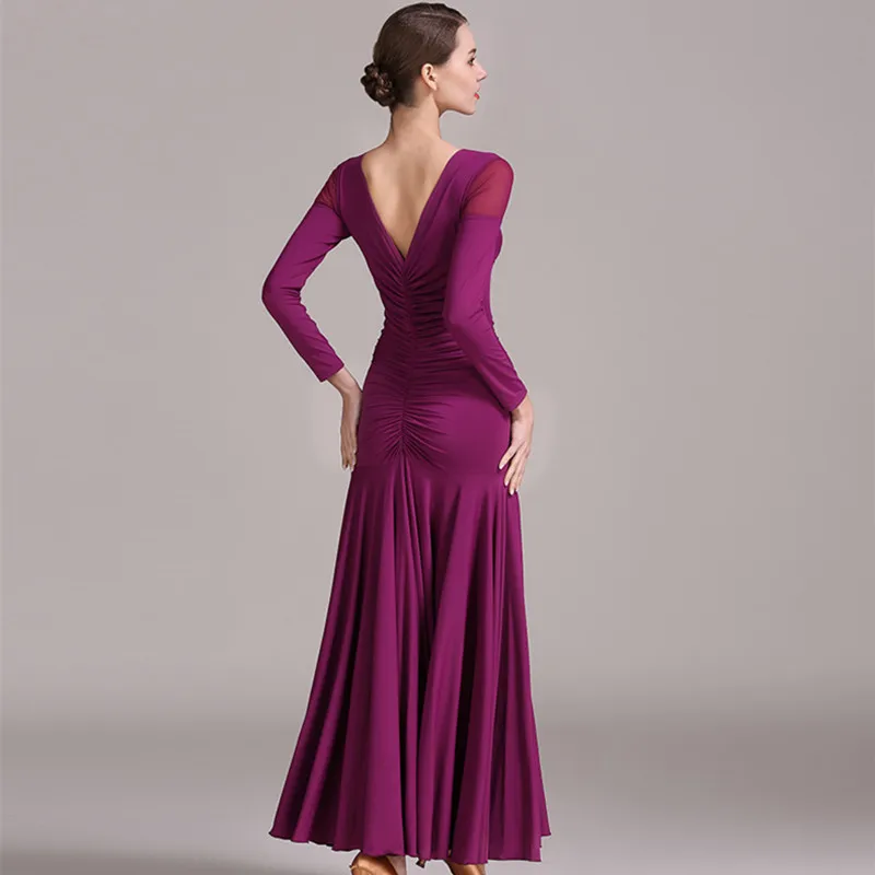 Vestidos de Baile Estándar para mujer, color verde, para baile de salón, Vals, vestido estándar, trajes de baile modernos, Ropa de baile