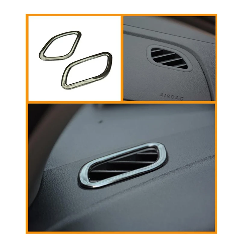 Car styling For Volkswagen vw POLO AC Outlet Trim Refit Air Outlet Frame Decoration Stickers Cover Interior Auto Accessories LHD