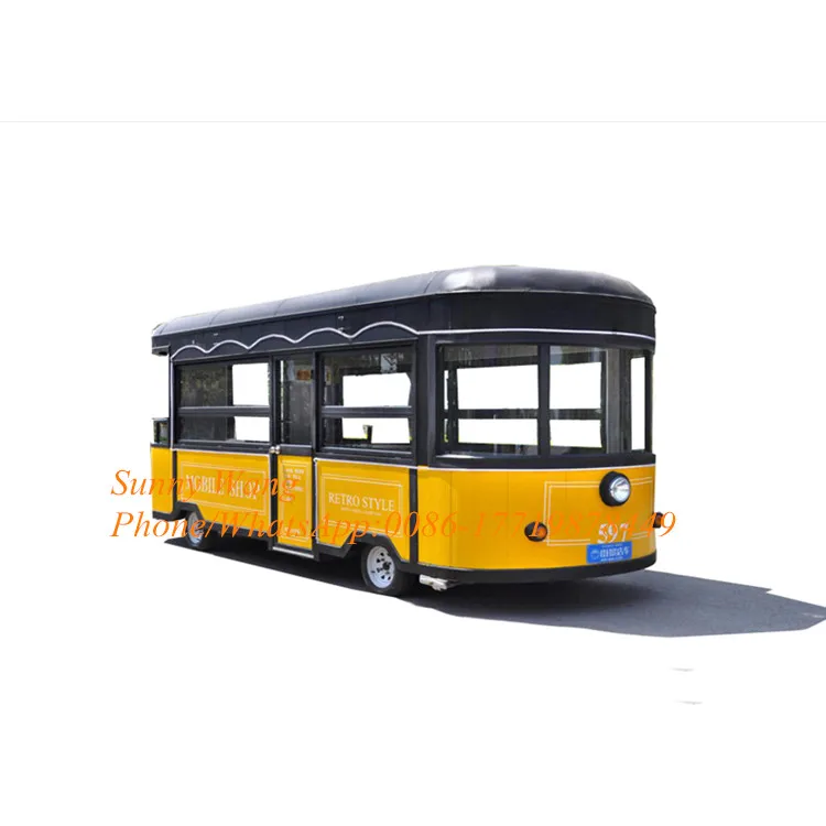 Carrello da pranzo Mobile Mobile del camion dell'alimento del Bus di tempo del Bus moderno del camion dell'alimento di 8m Retro