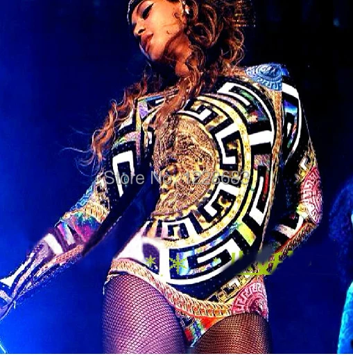 New Hot Sale Lady Women Hot Sexy Nightclub Leopard Singer Jazz Hip Hop Dance Costumes Beyonce Bodysuit