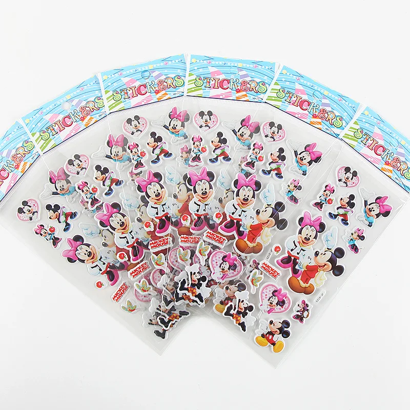 10 set Minnie Mouse Theme Can Eliminates Cartoon Cup Stickers Kids Bedroom Home Cups Decoration Supplies