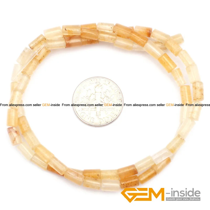 4x6 Column Tube Natural Stone Beads Aventurine Jades Dalmatian Jaspers Agates DIY Beads For Jewelry Making