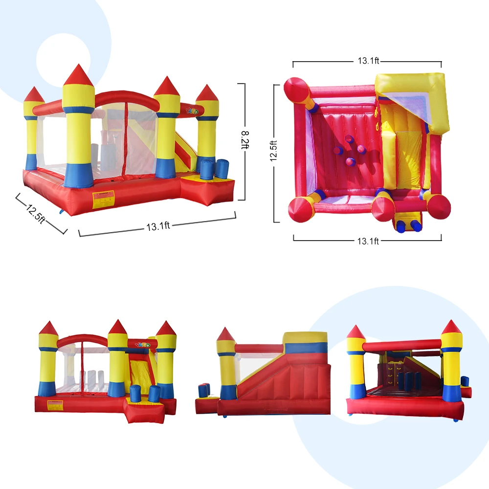 Yard Inflatable Bouncy Castle 4X3.8X2.5M เด็ก Trampolines ปราสาทปราสาทกระโดดเด็กอุปสรรค Bouncer เกมตลกประตู