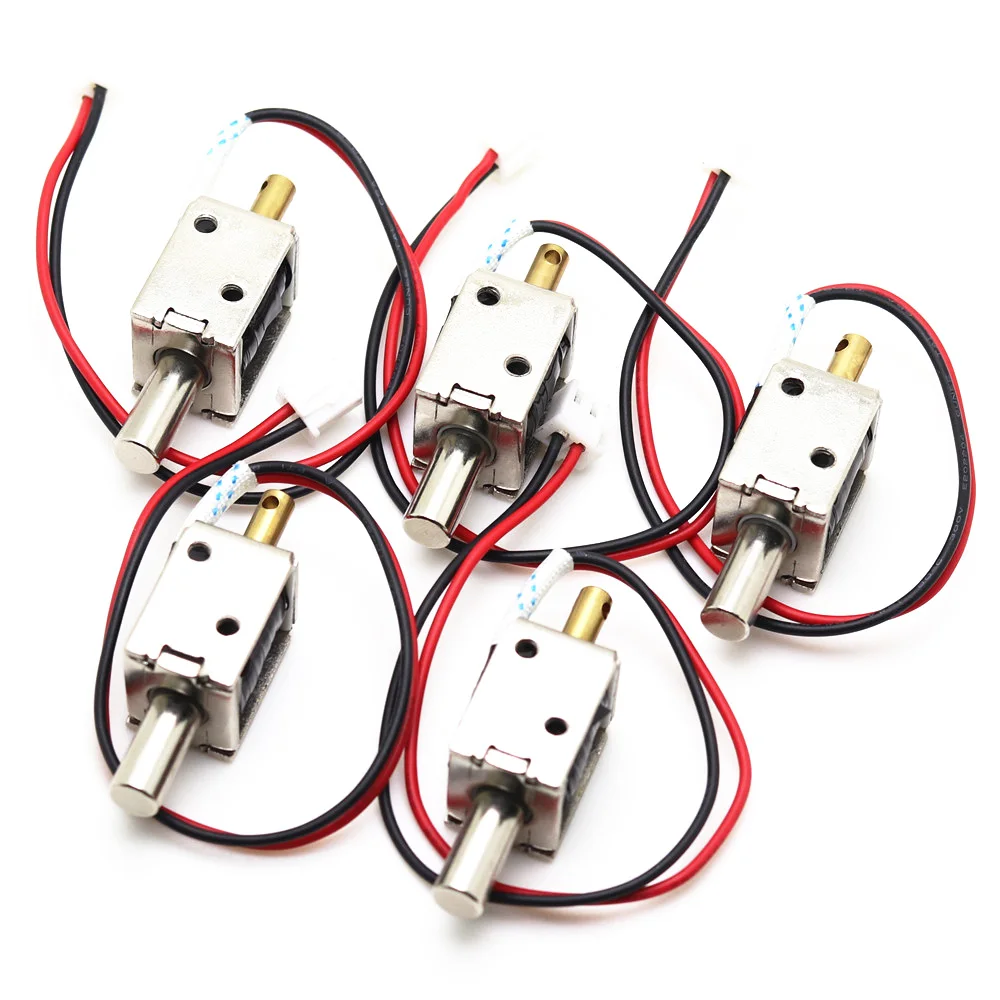 

5pcs/Lot DC 12V Mini Size Solenoid Electromagnetic Electric Control Push-Pull Push-Draw Cabinet Drawer Lock for DIY Project