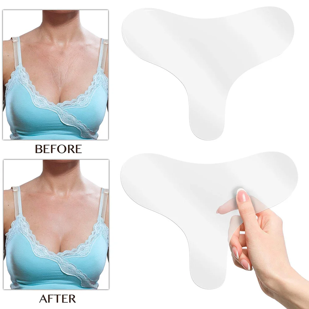 

Transparent Reusable Anti-Wrinkle Chest Pad Silicone Care Pads for Anti Aging Eliminate Wrinkles Women Lady Cleavage Chest Pad