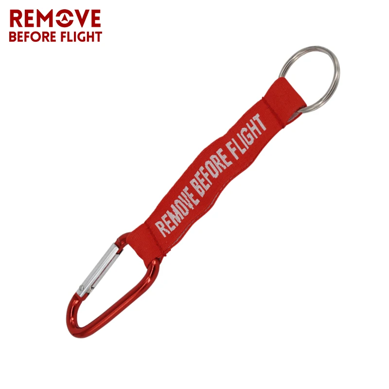 Remove Before Flight Key Chain Chaveiro Red Embroidery Keychain Ring For Aviation Gifts OEM Key Ring Jewelry Luggage Tag Key Fob