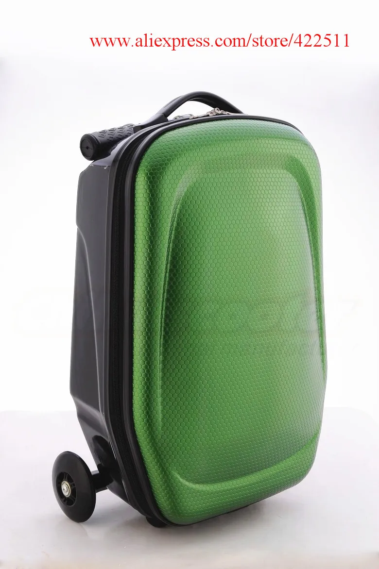 Scooter Luggage Suitcase with Colorful PC Box, Travel Trolley, 21\