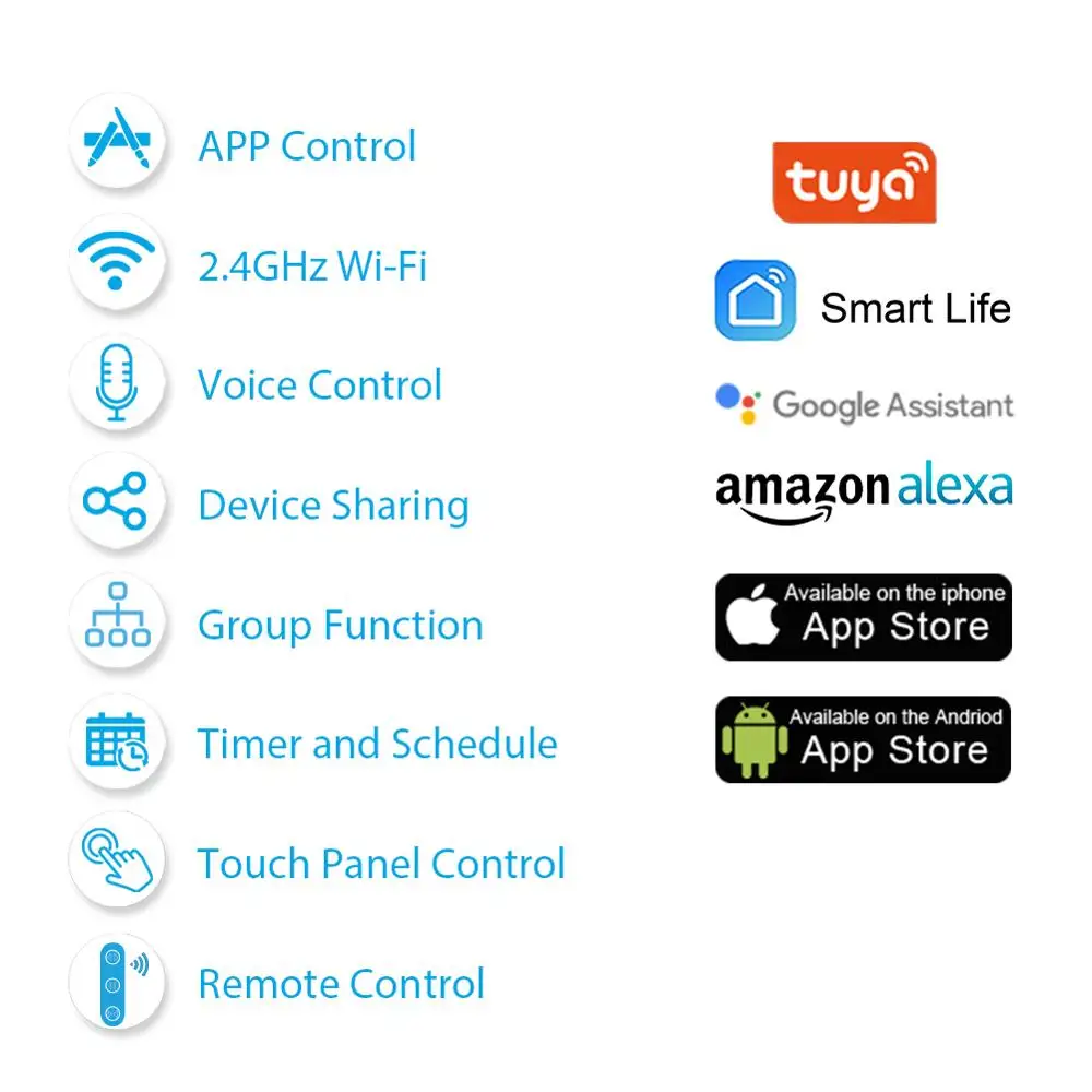 Tuya Smart Life EU WiFi rolluikgordijnschakelaar voor elektrisch gemotoriseerde jaloezieën met afstandsbediening Google Home Aelxa Echo