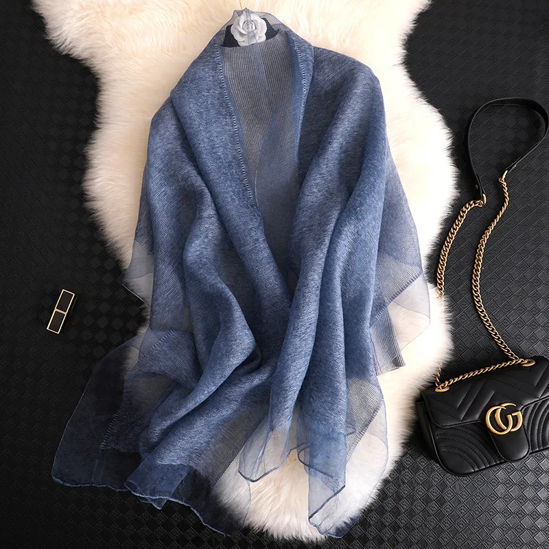 Brand 2023 Women Silk Scarf Female Solid Foulard femme pashmina Shawls and wrap big size Scaves beach towel bandana muslim hijab