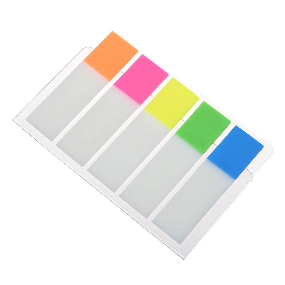 

XRHYY 5 Color Reusable Divider Sticky Notes Index Tabs, 20pcs per Color