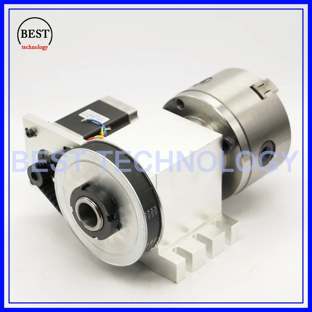 100mm CNC 4th Axis CNC dividing head/Rotation Axis/A axis kit  Reduction ratio 4:1 with Nema34 stepper motor