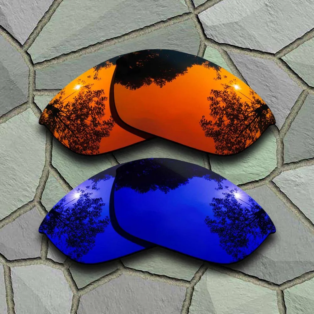 Red Orange&Violet Blue Sunglasses Polarized Replacement Lenses for Oakley Half Jacket 2.0