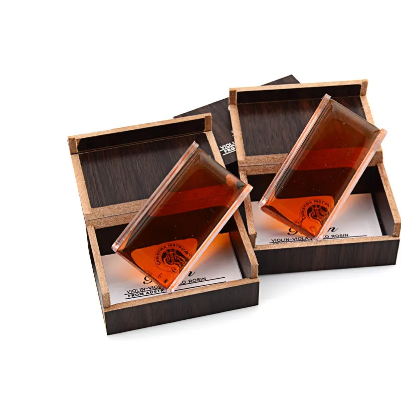 شفافة الكمان الصنوبري مخصصة الكمان ملحقات أجزاء الكمان مع صندوق خشبي