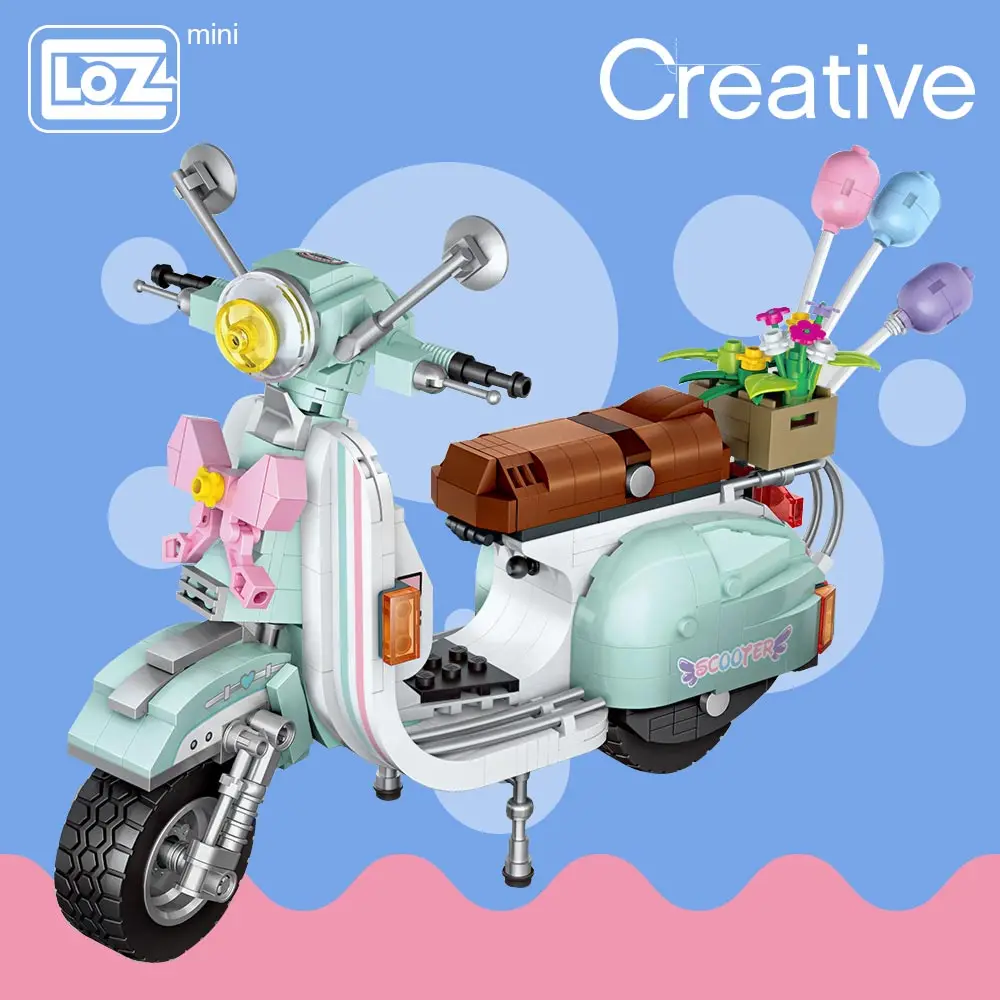 

LOZ Mini Building Blocks Motorcycle Sheep Vehicle Assemable Kids Educational Toys for Children Toys Girls Dropshipping