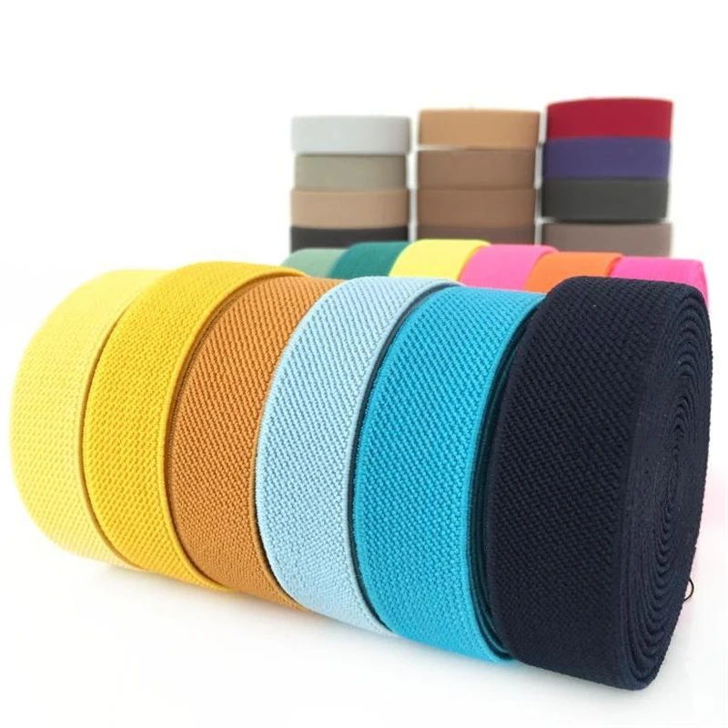 15mm Double-Sided Thickened Twill Elastic Belt 5 Meters Trousers Skirt Waistband Elastic Belt Garment Accessories Rubber Band