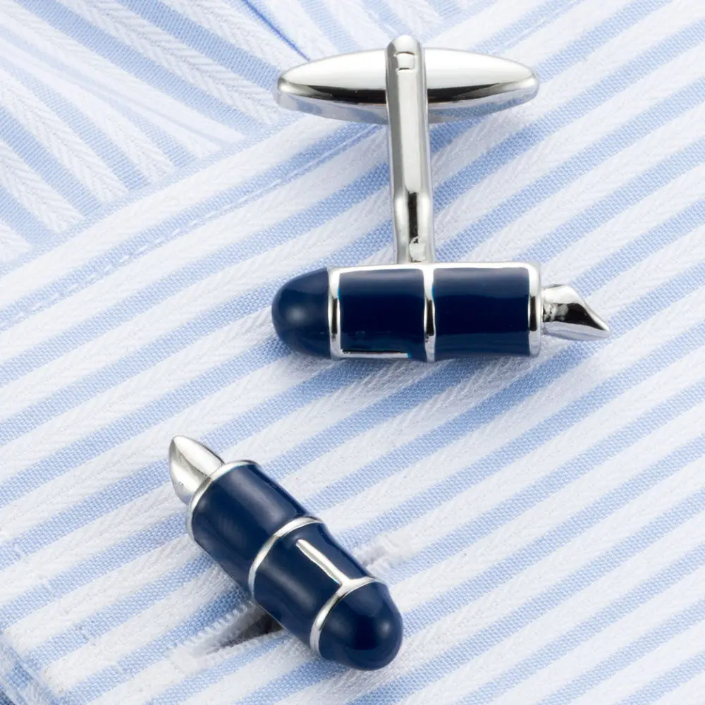 VAGULA Cuff links Top Luxury Brand French Shirt Button Bonito Gemelos Hot Sale Blue Enamel Fountain Pen Cufflinks 709