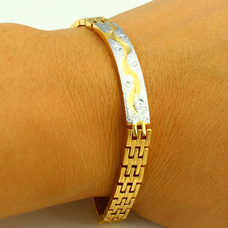 

New Gold Bracelet for Women Men Gold/Silver Plated Exquisite Pattern Bangle Ethiopian/Africa/Arab/India Jewelry