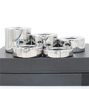 قفل مغناطيسي معدن كيس الصفن قلادة الكرة نقالة الخصية الوزن الديك الدائري القضيب ضبط النفس الفولاذ المقاوم للصدأ ألعاب الجنس للرجال أعلى 6 مبيعات لخاتم القضيب المغناطيسي - No2