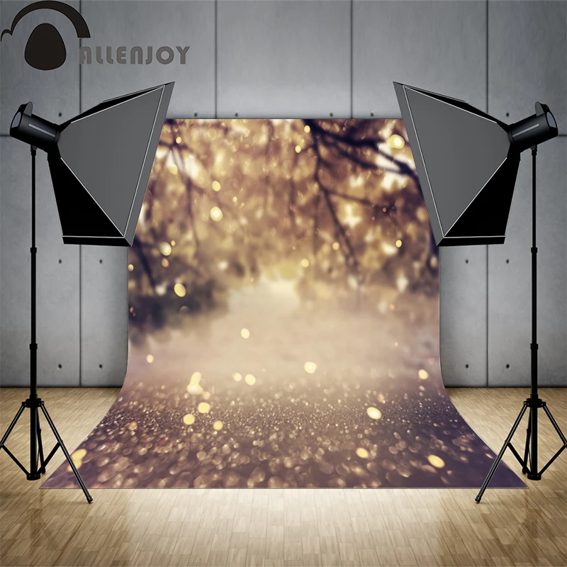 Allenjoy – arrière-plan professionnel pour appareil photo, toile de fond couleur pastel, doré et brillant, sac en tissu vinyle, automne