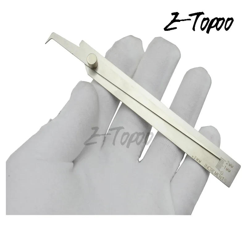 0-2mm biting edge ruler weld seam detection ruler undercut depth gaug Welding Pit Undercut Precise Inspection Gage Increment