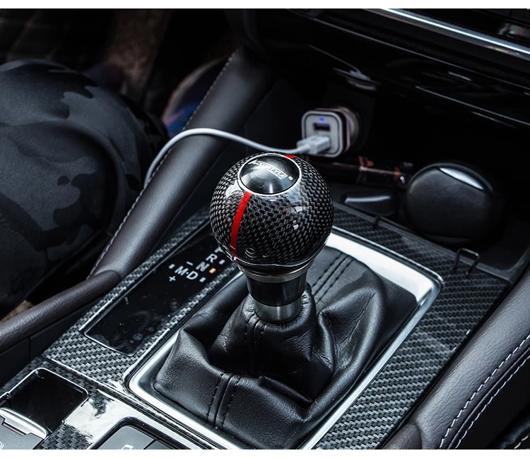 Fit for mazda 3 AXELA CX-4 cx-5 6 ATENZA  carbon fiber Shift knob gear knob