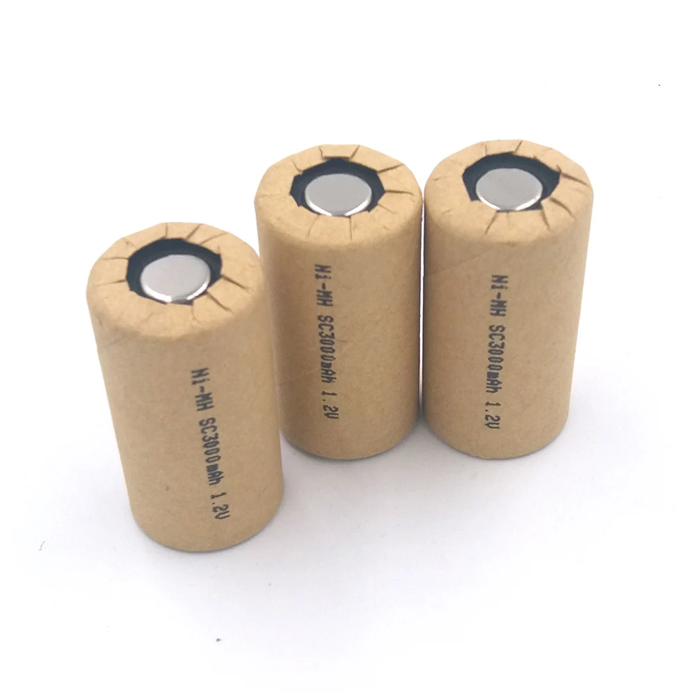 

Ni-Mh SC3000mAh 10pcs NIMH SC3.0Ah Power Cell rechargeable battery cell power tool battery cell discharge rate 10C-15C