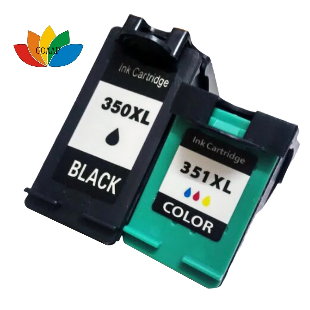 2pcs Refilled ink cartridge HP350XL 351XL for compatible hp D4200 D4260 D4263 D4360 J5730 5780 5785 C4380 4480 4580 4270