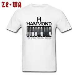 Electronic Keyboard Guitar T Shirt Music Hammond Organ Logo And Graphics Printed White T Shirts For Men Thanksgiving Day