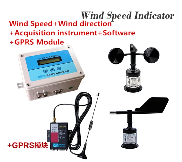 

0-70m/s Wind speed indicator Online anemorumbometer Wind Speed+Wind direction+Acquisition instrument+Software+GPRS Module