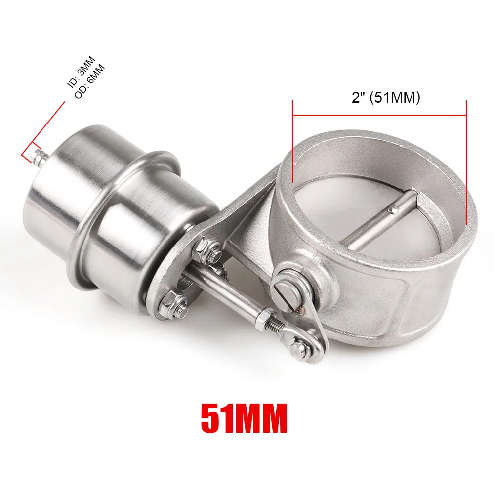 2'' 2.5''  3'' Stainless Steel Exhaust Control Valve Cutout Set Vacuum Actuator CLOSED Style Pipe Pressure:About -3psi