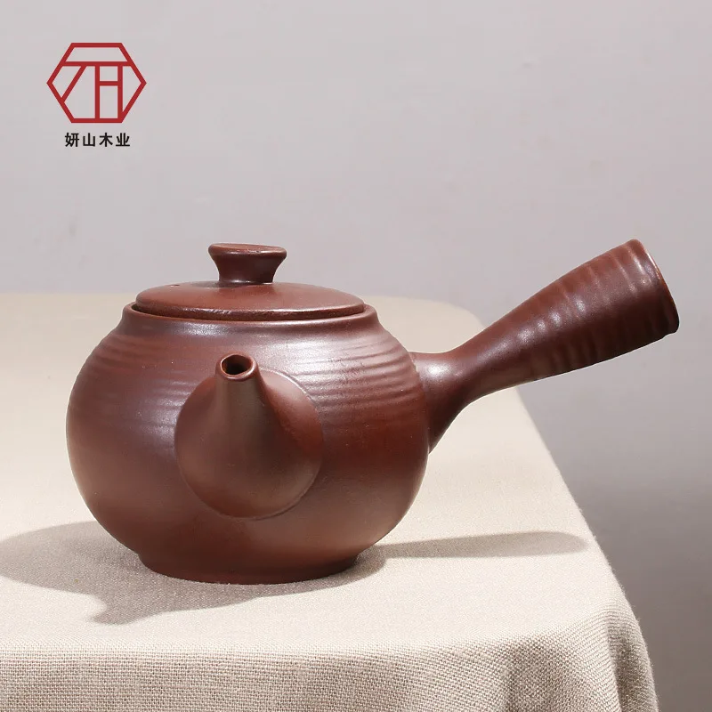 [Yan Mountain] crude tea side pot imitation firewood 14 tea creative new Chinese kung fu tea wholesale