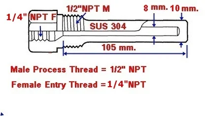 

Welding RTD thermocouple Thermowell protection tube